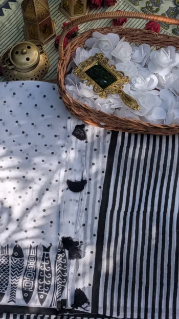 Tanirika Block Print Saree