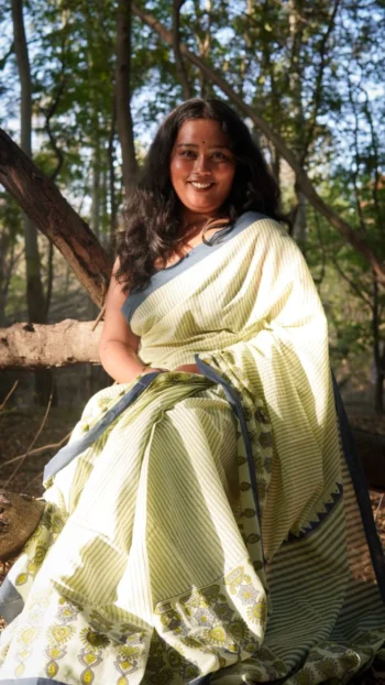 Mrida Block Print Saree