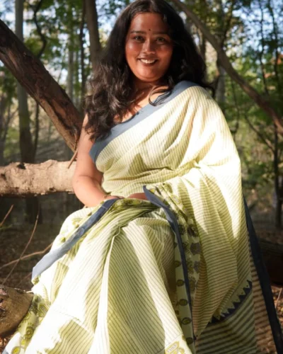 Mrida Block Print Saree
