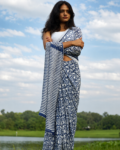 Floral Georgette Saree Full Look