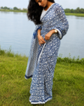 Floral Georgette Saree Full Look